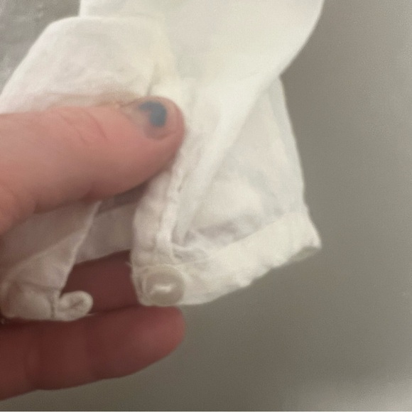 Eddie Bauer Ivory Sheer Boho Blouse Size XXL Lightweight Coastal Grandma Beachy - Picture 12 of 13